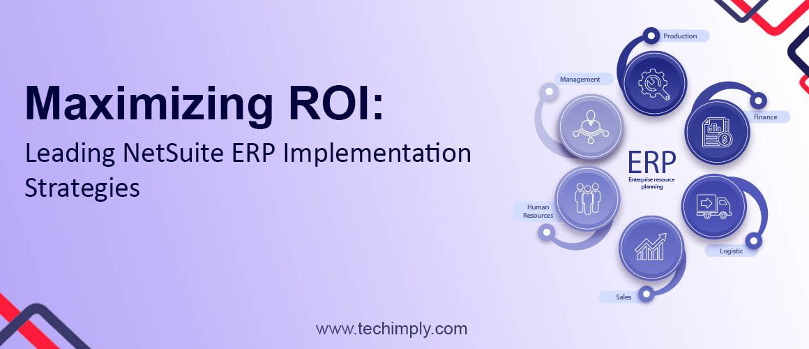 Illustration depicting ERP implementation strategies for smooth transition and maximizing ROI